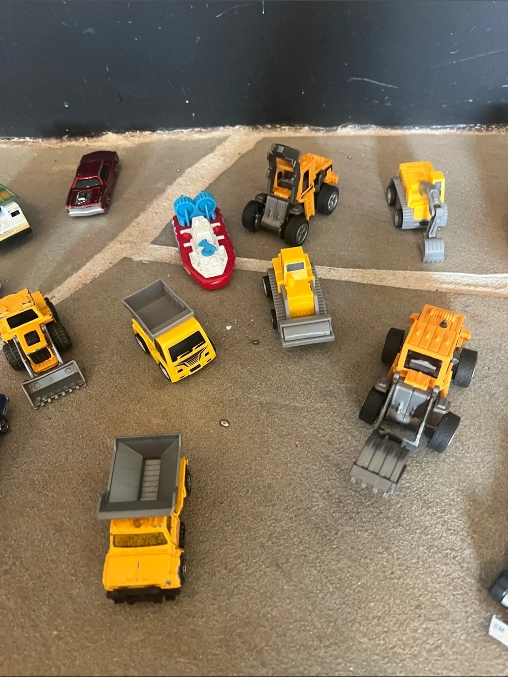 Yellow Construction Toy Vehicles Set for Kids - Assorted Mini Trucks